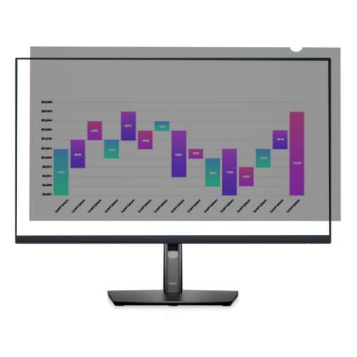 18.5 inch privacy filter screenprotector in front of monitor display